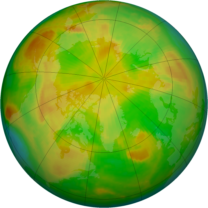 Arctic ozone map for 15 May 2000